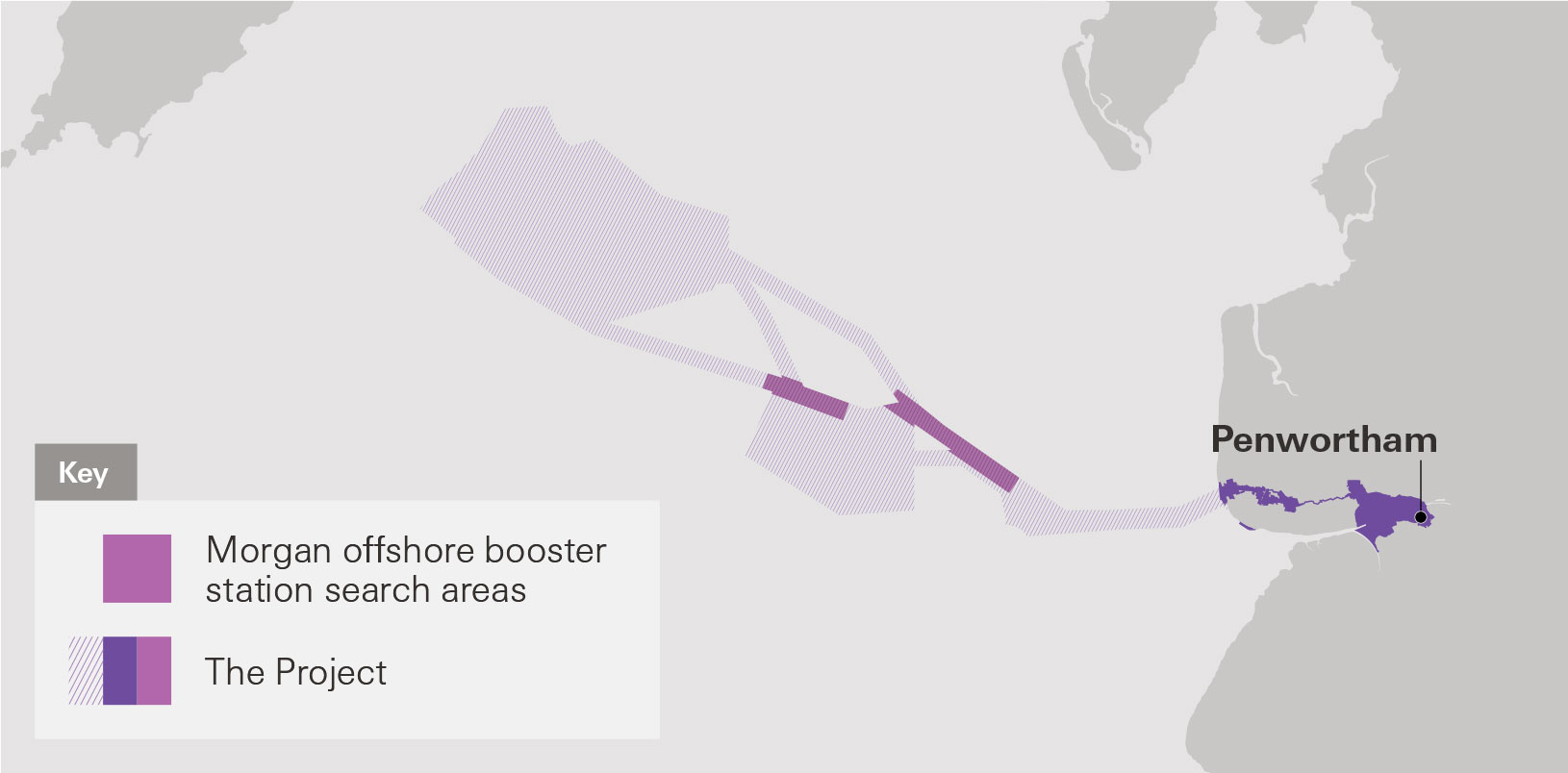 Morgan offshore booster station search zones